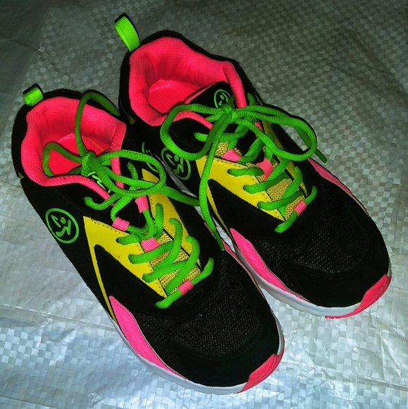 Zumba Fitness Shoes Zumba Air Stud Lo Size 85 Neon Pink Yellow